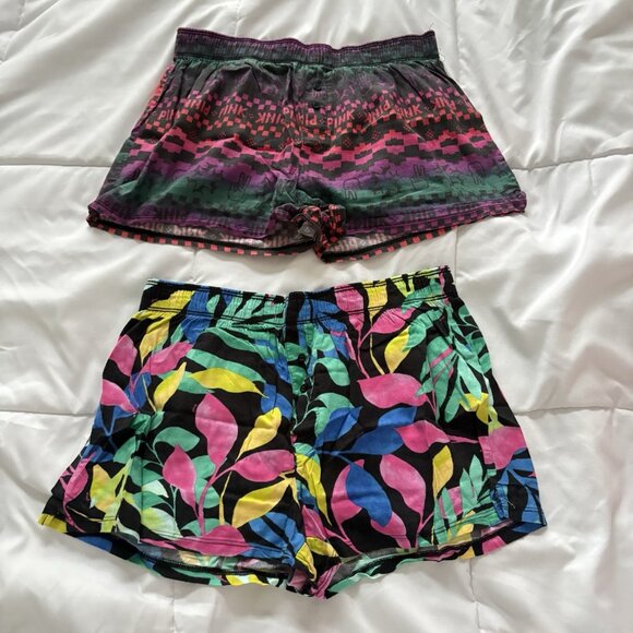 Victorias Secret VS Pink Pull On Mini Sleep Shorts Boxers Womens XS Lot Of 2 - Picture 1 of 13